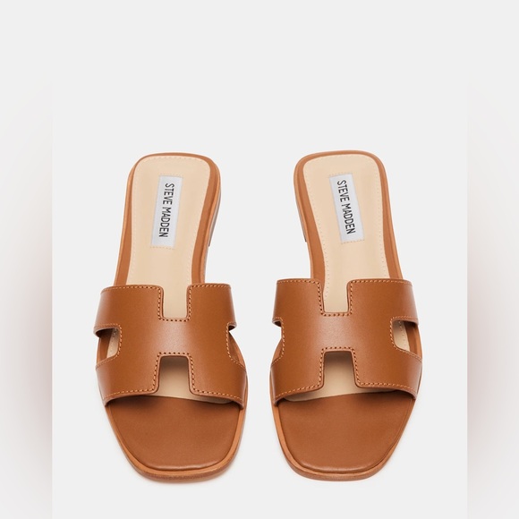 Steve Madden Shoes - Steve Madden Hadyn Cognac Leather H Sandal